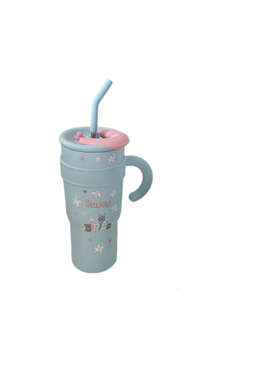 Karikatür Big Mac Termos Bardak 0201-mavi Pembe