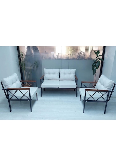 Safir Balkon,bahçe,cafe,çay Seti,oturma Grubu,ofis Koltuğu Krem