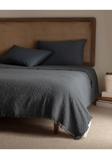 Madame Coco Vue Çift Kişilik Yatak Örtüsü Yo0000000030çift Kişilik-koyu Gri Koyu Gri