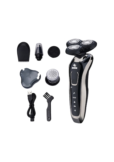 Yifomall Elektrikli Tıraş Makinesi Çok Fonksiyonlu Şarj Edilebilir Tıraş Makinesi Yıkanabilir Yüzen Üç Bıçaklı Sakal Tıraş Makinesi