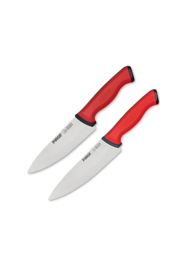 Pirge  Duo Profesyonel Şef Çiftler Bıçak Seti Kırmızı