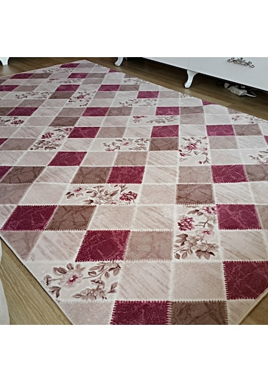 Altınsar Halı Lilyum Mürdüm Jel Taban Koridor Mutfak Kesme Yolluk