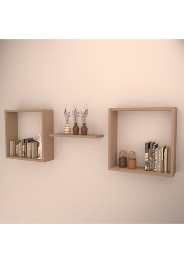 Rafkestir Vienza Duvar Raf Seti Cappicino