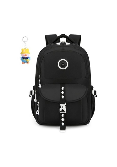 Szypzstore Gündelik Bilgisayar Çantası, Üniversite Öğrencileri Için Basit Sırt Çantası, Büyük Kapasiteli Çok Katmanlı Y97rxx Siyah