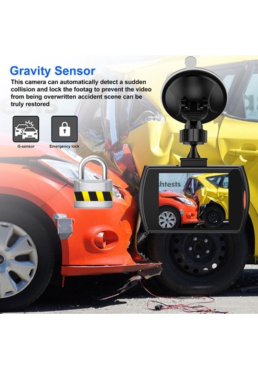 Monyee Araç Dvr: 1080p Full Hd, 2.7" Ekran, 120 Geniş Açı, Gece Görüşü, Döngü Kaydı, Park Modu