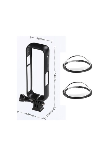 Insta360 X4 Pc İçin Pc Lens Kapağı Korumalı Plastik Koruyucu Çerçeve Siyah Diğer Çok Renkli