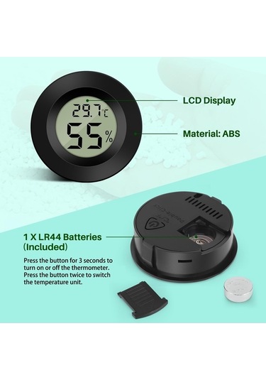 Ganzhoushop Test Termometre Sıcaklık Nem Mini Lcd Dijital Cihazı 3x Ultra Hassas Ölçüm Aleti