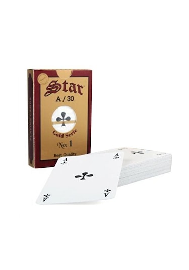 Star Gold Iskambil Briç Oyun Kağıdı 1 Deste A-K-Q-J