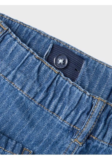 Name It Nmmben Tap Stripe Unisex Çocuk Jean Pantolon 13240293 Mavi