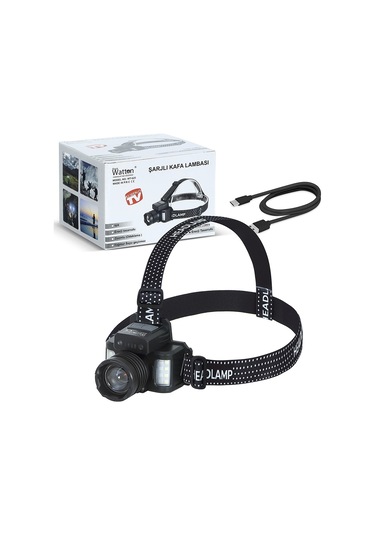 Sensörlü Cree Tg Led Şarjlı Kafa Lambası Wt-625 Antrasit