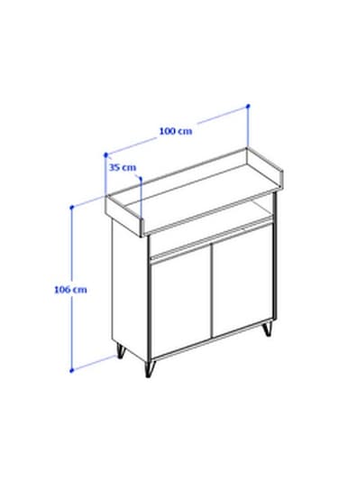Senta Ayakkabılık - Atlas Çam - Beyaz