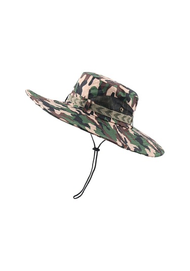 Erkekler İçin Geniş Kenarlı Güneşten Koruyucu Şapka, Yazlık Rüzgar Geçirmez Balıkçı Şapkası, Uv Korumalı Kova Tasarımı, Outdoor Ve Spor Aktiviteler İçin Pratik Aksesuar Yeşil