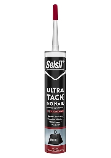 12 Adet Selsil Ultra Tack Montaj Yapıştırıcı Korniş Yapıştırıcısı 290 Ml 290 ML