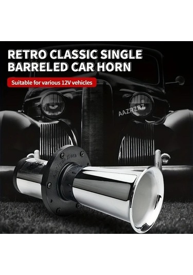 Pazly Wangxi Aazrzrz Vintage Klasik Kısa Boynuzlu 12v Alüminyum Kompresörlü Siyah Trompet, Vintage Tasarım, Guangdong, Çin Üretim