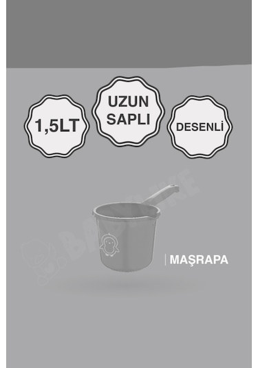 Çocuklar İçin 2'li Banyo Seti Kulplu Kova & Oluklu Maşrapa Set Gri