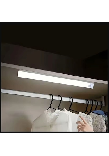 50 Cm Beyaz Işık Hareket Sensörlü Dolap İçi Çalışma Masası Mutfak Tezgah Altı Usb Led Işık Çok Renkli