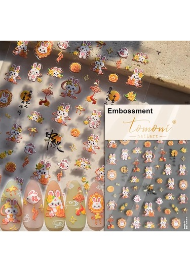 Pembe Saydam Şeftali Jöle Doku 5d Yumuşak Kabartmalı Kabartmalar Kendinden Yapışkanlı Nail Art Etiketler Sevimli Meyve 3d Manikür Çıkartmaları Gökyüzü Mavi