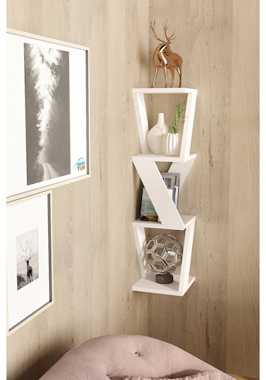 Defne Köşe Raf Duvar Rafı Atlantik Çam