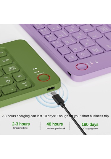 Yuntech01 B023 Çift Katlanabilir Bluetooth Klavye, 3 Cihaza Eş Zamanlı Bağlanır, Android/windows/ios Uyumlu, Cep Telefonu Tutucusu Hediye, Portatif İş Ve Seyahat İçin