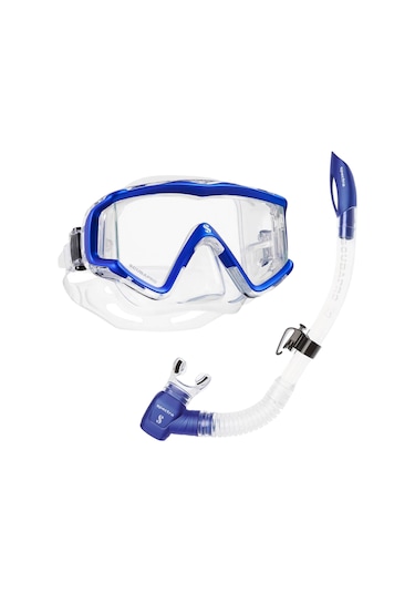 Scubapro Crystal Vu + Spectra Şnorkel Set Mavı Çok Renkli