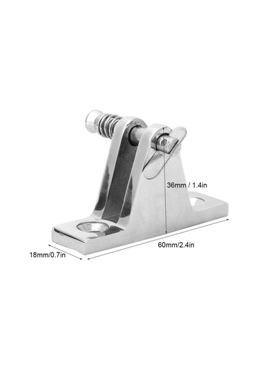 Jeehugo Gemi Ve Yat İçin 60x18mm Paslanmaz Çelik 316 Gemi Gövde Menteşi - Dayanıklı, Tuzlu Suya Dayanır, Kolay Kurulum