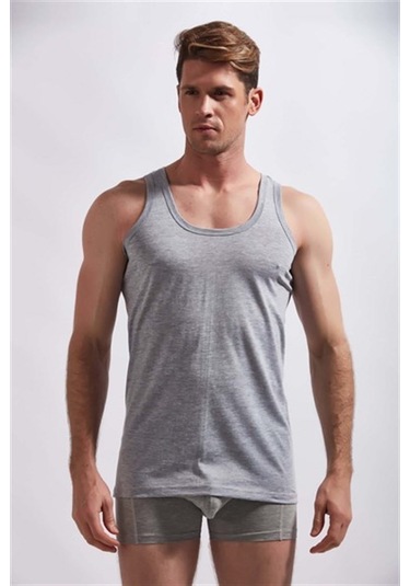 Josejuan 3'lü Erkek Atlet Rambo %100 Pamuk Ribana 3201-siyah - Beyaz - Gri Melanj