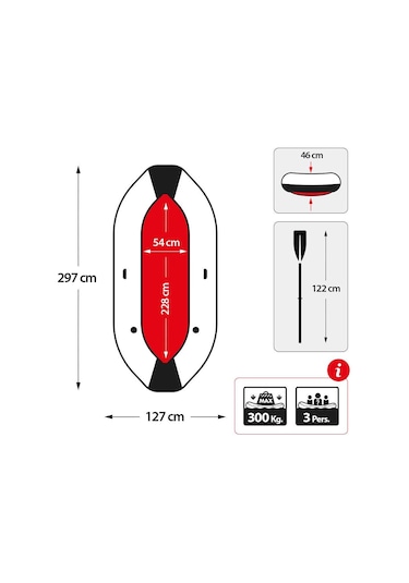 İntex Mariner 3 Şişme Bot Set 297 127 46CM