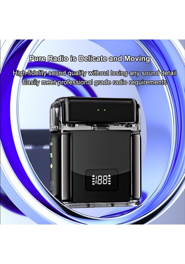 Xindoker "kablosuz Klips Mikrofon Seti: Şarj Kutusu İle Çift Kanallı, Net Ses Kalitesi, 20m Menzil"