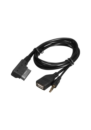 Geeroyoo Volkswagen Audi Amı Mdı Arabalar İçin 2.8m Usb Şarj + 3.5mm Aux Ses Bağlantı Kablosu A6l/a8l/q7/a3/a4l/a5/a1/s5/q5 Uyumlu