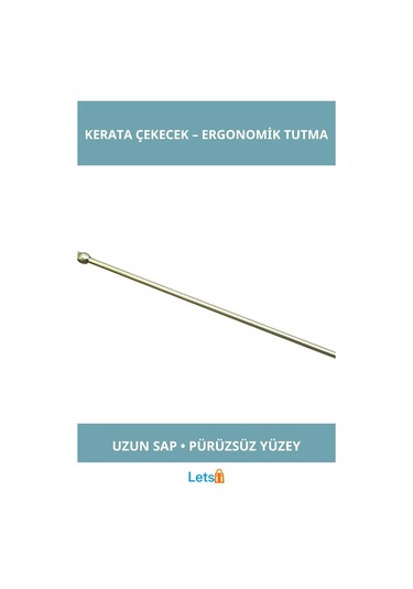 Letsii Dayanıklı Pirinç Uzun Saplı Ergonomik Ayakkabı Çekeceği