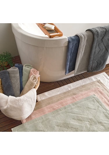 Yataş Bedding Milo Banyo Paspası Seti - İndigo (50x60 cm + 60x100 cm) Indigo