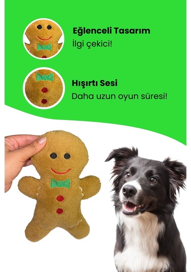 Havhav Yılbaşı Kurabiyesi Peluş Köpek Oyuncağı