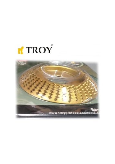 Troy 25077 Avuç Taşlama İçin Ahşap Aşındırıcı Disk, Yarı Küre, 125mm