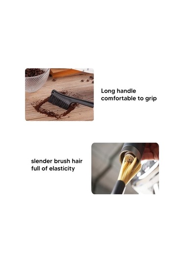 Metabagua 2 Paket Kahve Makinesi Temizleme Fırçası, Çıkarılabilir Çift Toz Alma Espresso Öğütücü Fırça Aksesuarları 9f4wcv Siyah