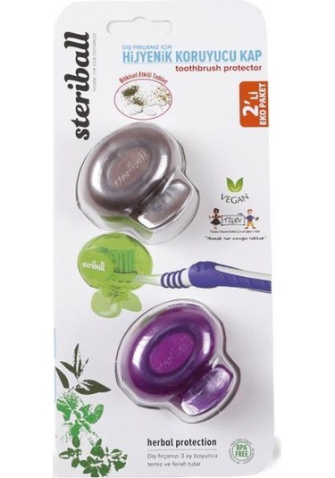 Steriball Diş Fırçası Koruma Kabı 2'li