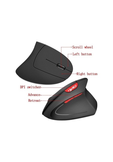 Tongxida T24 2400 Dpı 2.4g Ergonomik Mouse Siyah, Farklı Kullanım Deneyimi T-24