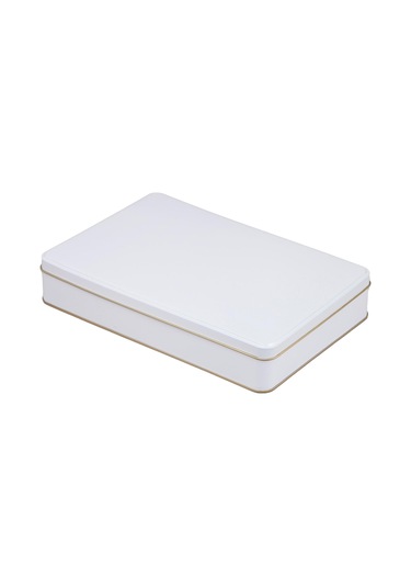 Beyaz Metal Kutu 30x20x4,5 Cm