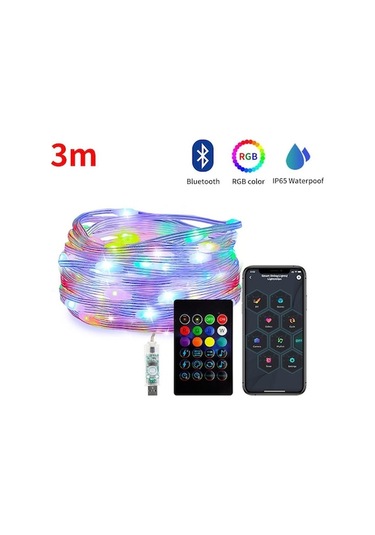 Novahub Dreamcolor Peri Noel Işıkları Led Dize Müzik Ws2812b Rgbıc Adreslenebilir Bluetooth Uygu Garland Parti Dekoratif Led Işık 56433738 Diğer Diğer