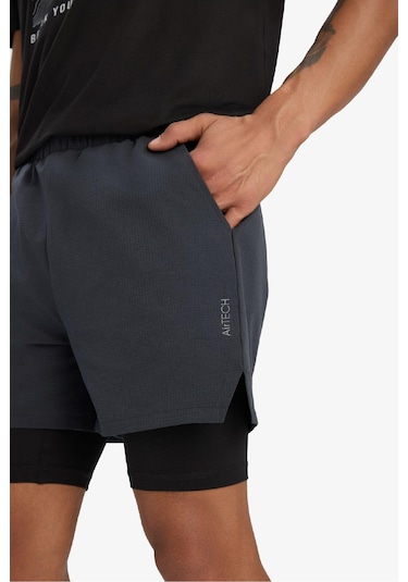 DeFactoFit Slim Fit Dar Kesim Sporcu Taytlı Dokuma Şort D7809AX25SPAR231