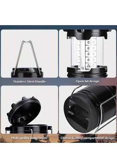 Xuweiwei 4 Adet Kamp Lambası Yeni Ultra Parlak Led Kamp Işıkları Taşınabilir Teleskopik Yapışkan Çadır Aydınlatma El Feneri İç Dış Mekanlar İçin Altın