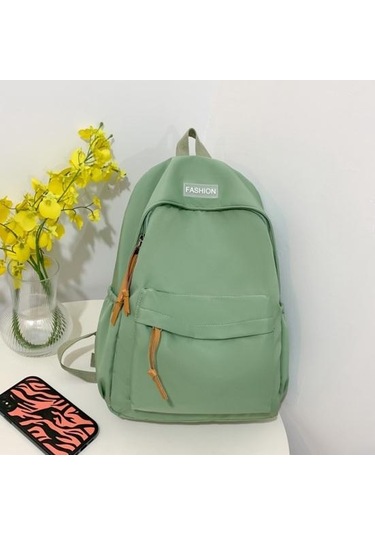 Yousheng Sırt Çantası Büyük Kapasiteli Büyük Yük Taşıma Düz Renk Su Şişesi Şemsiye Kese Fermuarlı Kapatma Aşınmaya Dayanıklı Okul Çantası Seyahat Çantası Green Yeşil