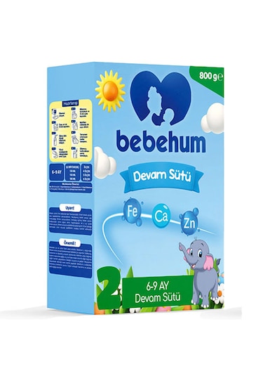 Bebehum 2 Bebek Sütü 800 Gr 6-12 Ay