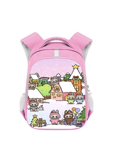 Bubblemall, İlkokul Öğrencileri İçin Şık Ve Büyük Kapasiteli Çift Omuzlu Çocuk Çantası, Moda Ve Rahat Tasarım Gül Kırmızısı