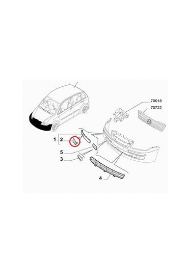 Fiat Idea Ön Tampon Çeki Demiri Kapağı 735358812