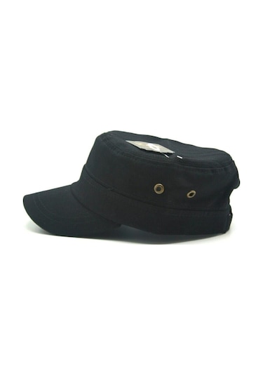 Castro Yazlık Keten Şapka - Unisex Siyah