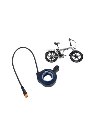 Rks Xs25 Elektrikli Bisiklet Gaz Kolu İtmeli Su Geçirmez 3 Pinli Erkek Giriş Siyah