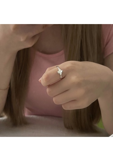 Kadınlar İçin Özel Olarak Tasarlanmış Benzersiz Düz Bantlı Yüzük No.84 Çok Renkli