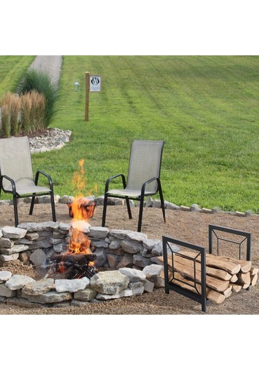 Odun Koymak İçin Sepet Şömine Yanı Metal Odunluk