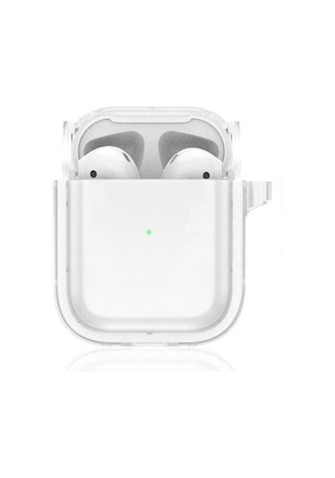 Apple, Uyumlu AirPods 4 4.nesil Shiny Şeffaf Kılıf - Beyaz