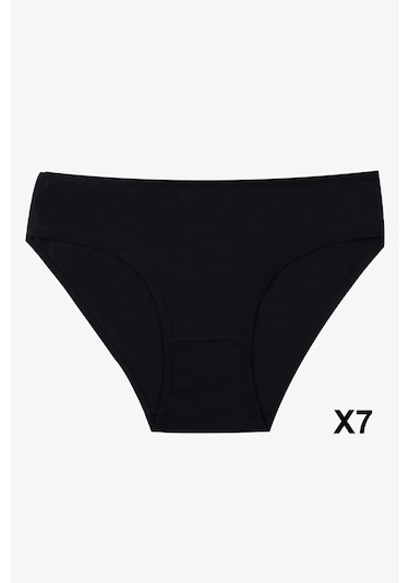 Kadın 7'li Likralı Külot Ko1007ktl Siyah